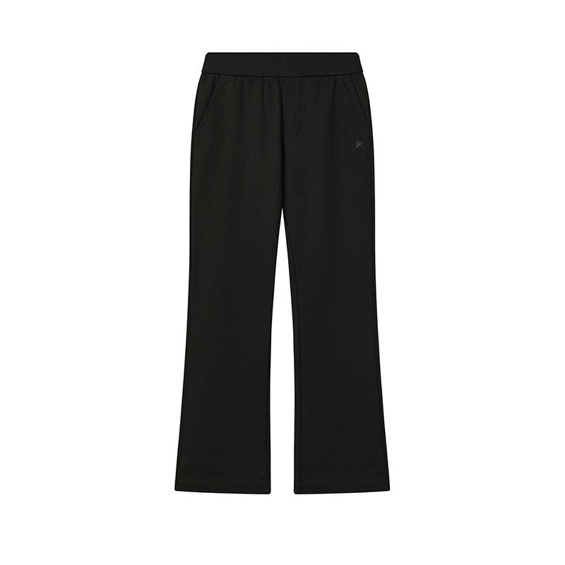 

FILA White Fashion Classic Simple Casual Versatile Comfortable Solid Color Flared Knit Sports Pants Women bottoms Black F11W623604FBK S
