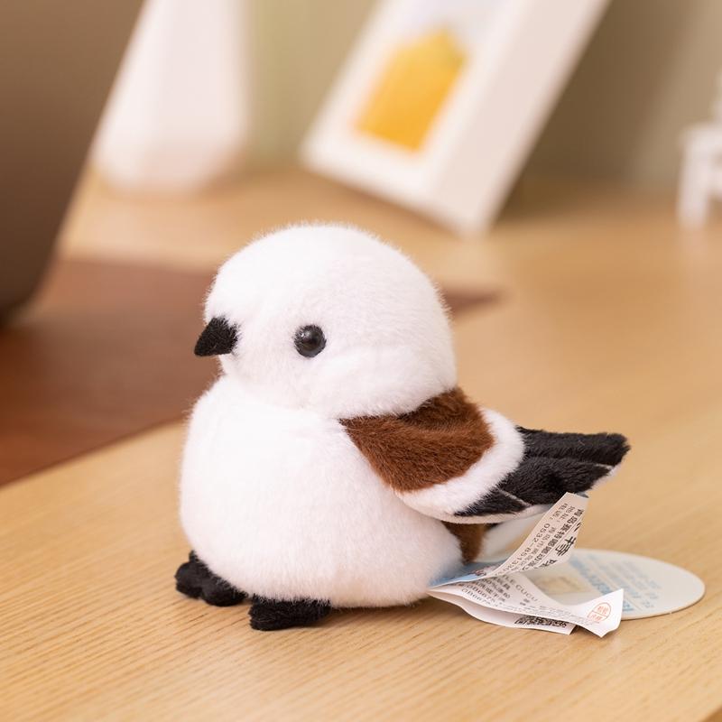 Adorable Bird Plush Toy Doll Kawaii Sparrow Tit Ultra Soft Stuffed Pillow For Bedroom Aesthetic Decor