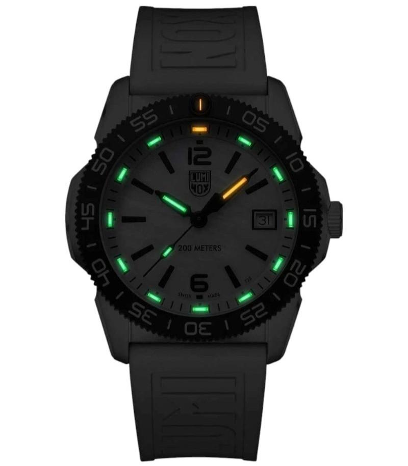 Luminox Pacific Diver Ripple Quartz 39mm Bílý gumový řemínek XS.3128M.SET