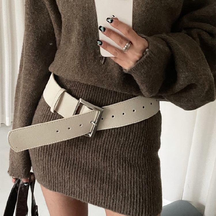 Temperament Waistband for Women Fashion Waist Band PU Leather Waist Belt Female Pants Dress Shirt Waist Decoration
