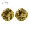 HARFINGTON 2pcs Bristle Disc 2" 80 Grit R-Type Abrasive Brush Coarse Bristle Disc Deburring Electric Disc Brush Attachment Abrasive Coating Removal