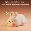 Night Light Silicone Big Face Rabbit Tap USB Rechargeable with Dimmable Timer Soft Eye-Protective LED Night Light
