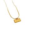 Fu Charakter Tasche Personalisierte Minimalistische Windofen Echte Gold Halskette Weibliche Schlüsselbeinkette Mit