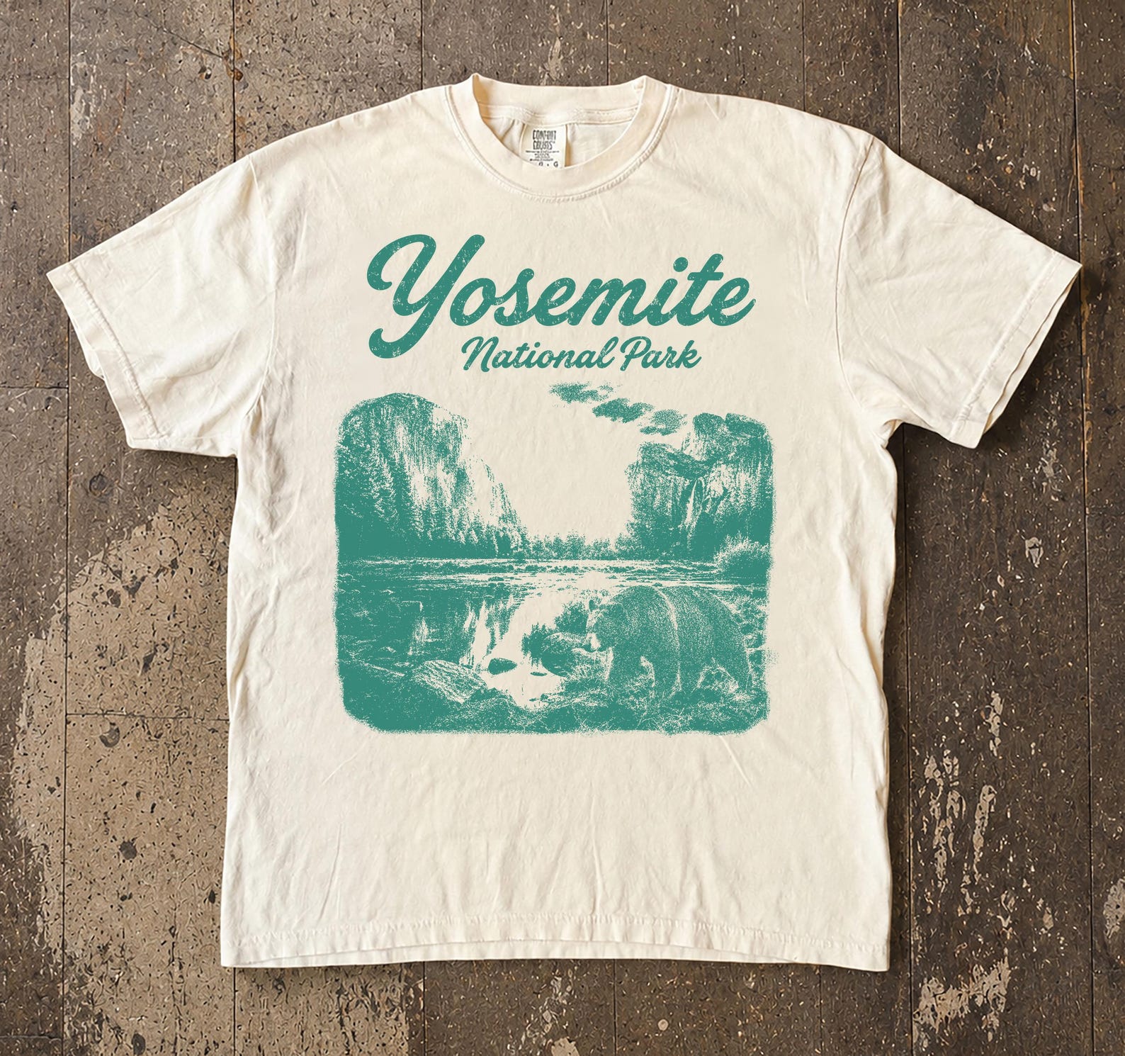Yosemite National Park T-Shirt, Half Dome Waterfall Hiking Tee 2XL