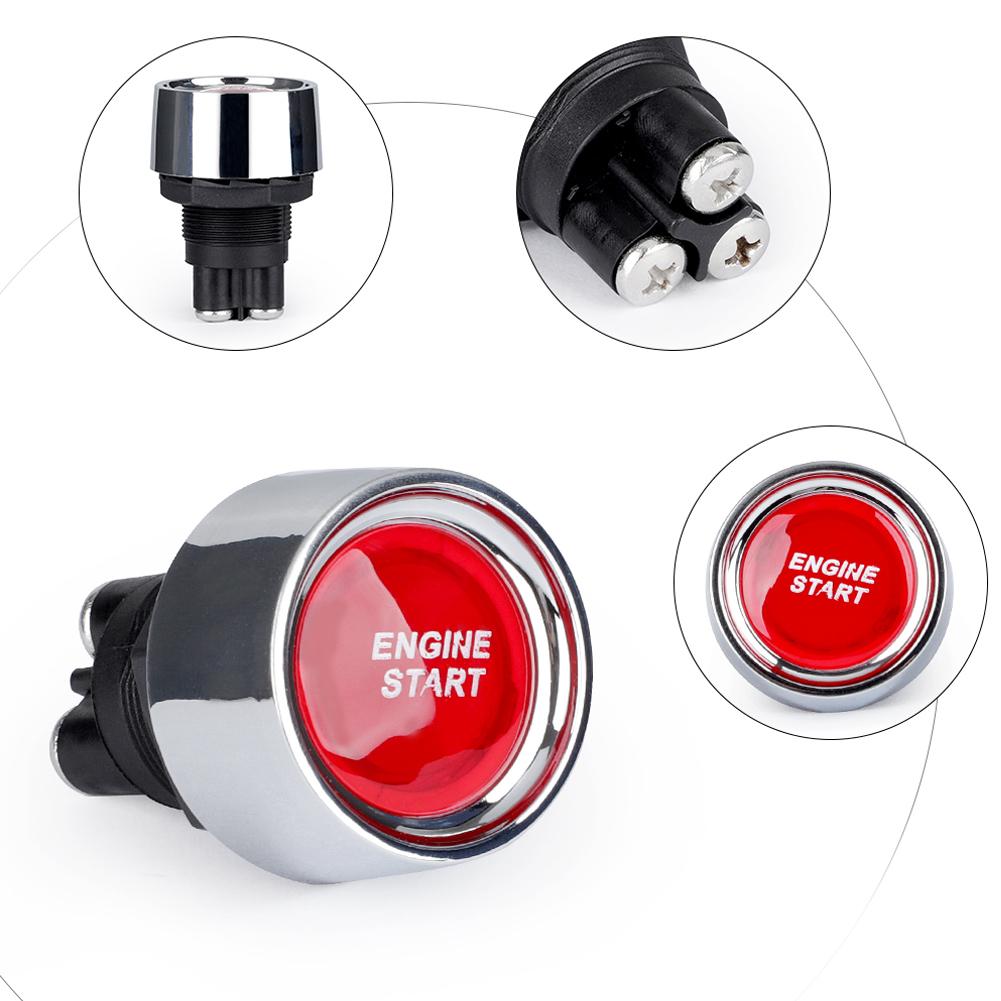 DC 12V/24V Car Engine Start Push Button Keyless Switch Racing Small Start Button Lgnition Starter On Off Switches Stop Battery Switches5