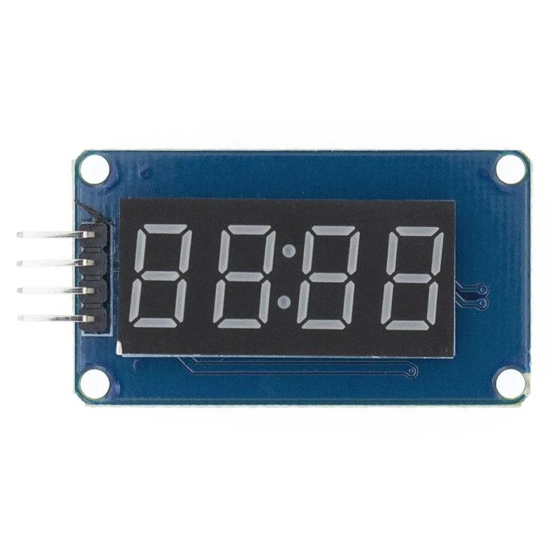 1pcs TM1637 4 Bits Digital LED Display Module For Arduino 7 Segment 0.36Inch Clock RED Anode Tube Four Serial Driver Board