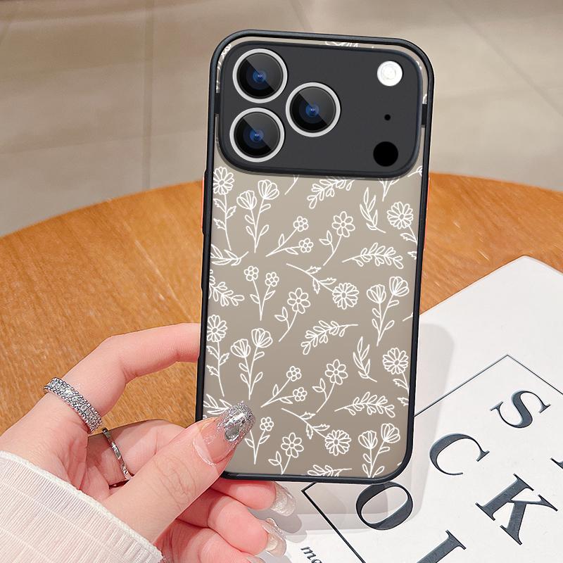 Little Flowers Print Phone Case For iPhone 17 Air 16 15 14 13 12 Pro Max 17 Pro 16e 11 Matte Shockproof Soft Edge Hard PC Cover