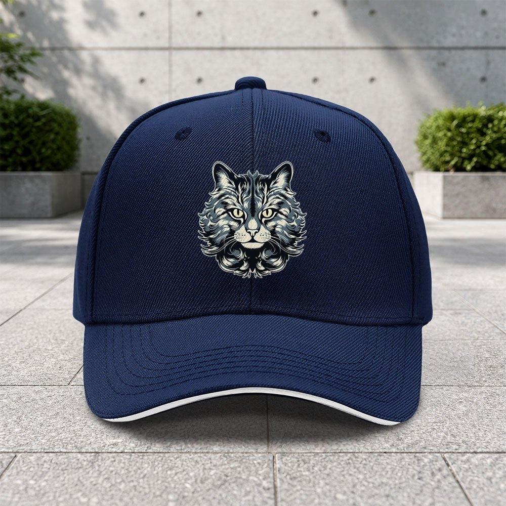 1pc Adjustable Duckbill Baseball Cap With Cat Print Lightweight Suitable For Outdoor Sports Cycling Music Festivals Gifts