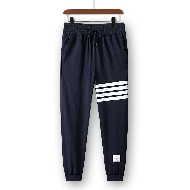 Men's Tide Brand Four-Stripe Casual Jogger Sweatpants - Trendy, Versatile Cotton for Spring and Autumn
