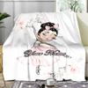 1PC Custom Name Ballerina Pink Dreams Outdooor Flannel Blankets Patterns Throw Blanket All-Season Soft Gift for Couch, Bed, Camping Gifts