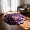 3D Blume Bereichsteppich Optische Illusion Blumenmuster Samtteppich Rutschfeste Plüschbodenmatte für Wohnzimmer Schlafzimmer Kinderzimmer Eingangsbereich
