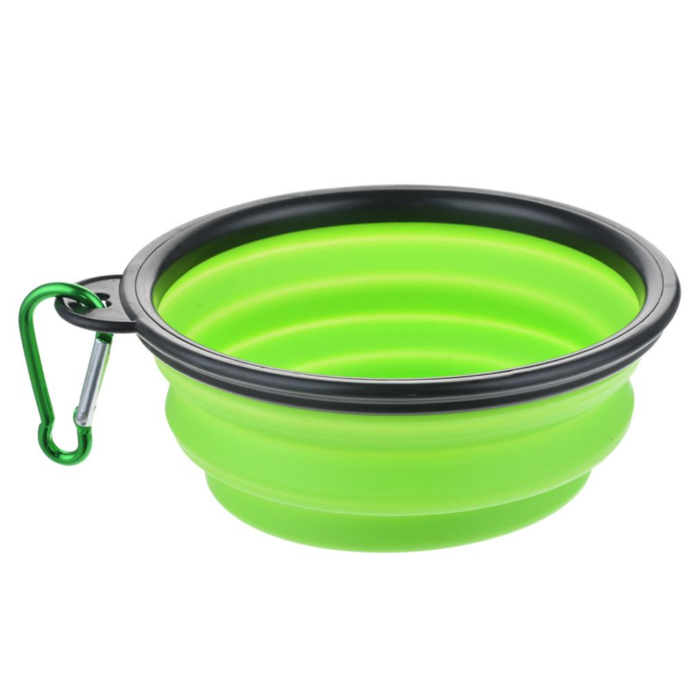 Dog Bowl Portable Folding Pet Bowl Collapsible Silicone Water Bowl for Dog Outdoor Travel Puppy Feeder Dish Food Container