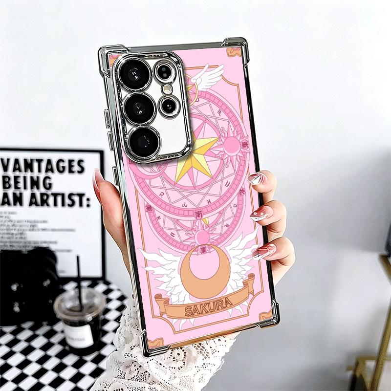 Cardcaptor Sakura Cute Girl Soft Phone Case For Samsung Galaxy S26 Ultra S25 Edge S24 FE S23 Plus S22 S21 + S20 Plating Anti-Fal