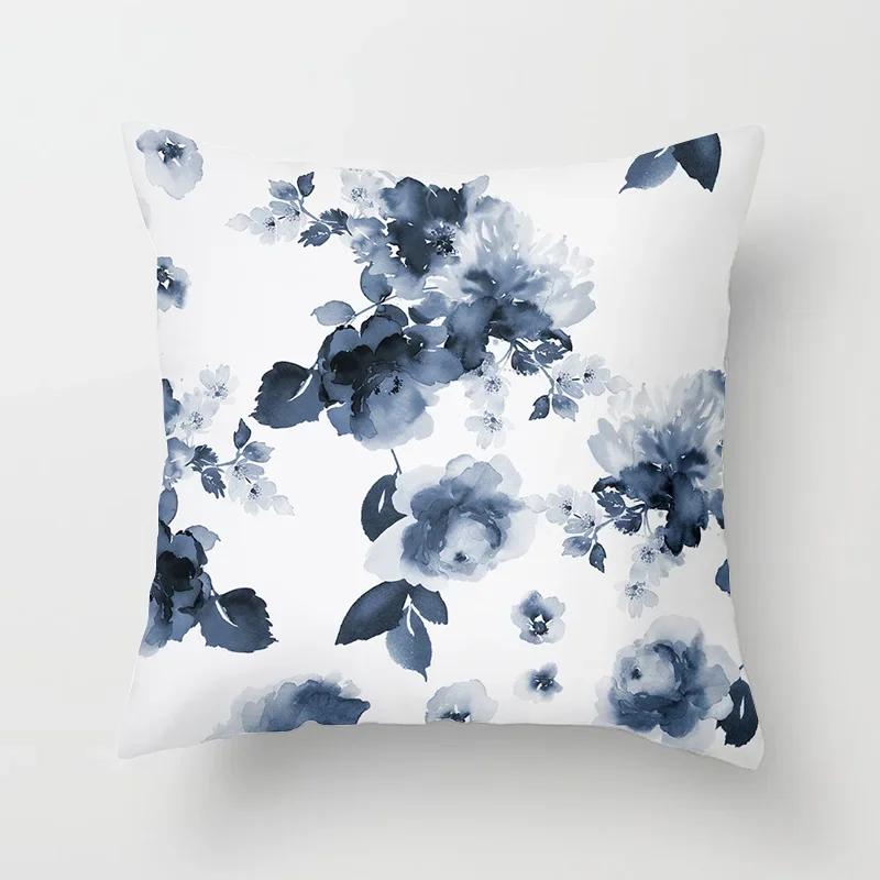 Model de flori Artă decorativă Husă de pernă Față de pernă Poliester 45*45 Perne Decorat Home Decor Față de pernă