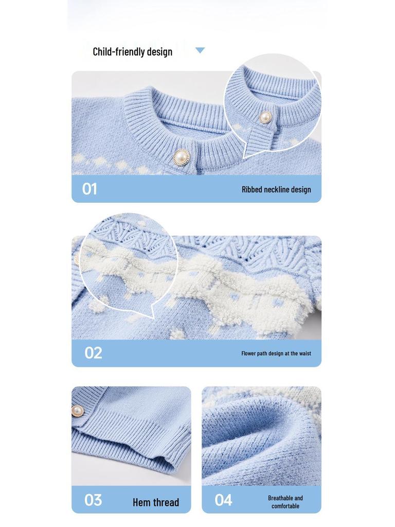 Casaco Cardigan de Malha para Meninas Disney - Primavera 2026 Manga Longa