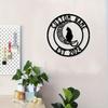 1pc Custom Lunar Cat Metal Wall Art, Personalized Rustic Moon Cat Sign, Home Decor for Lounge, Office & Outdoor Spaces
