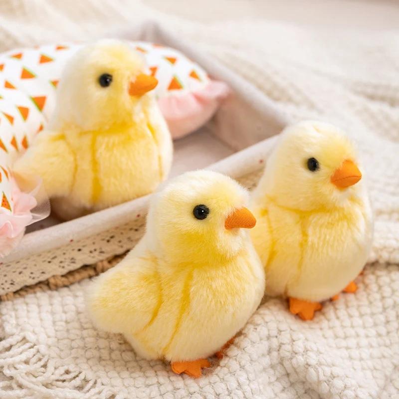 13cm Realistisches Gelbes Küken Plüschtier Weiches Lebensechtes Stofftier Hühner-Plüschtiere Kuschelpuppe Geburtstagsgeschenk Raumdekoration
