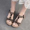 Johnature Bohémské univerzální sandály sváteční móda Pohodlné dámské plážové boty s měkkou podrážkou