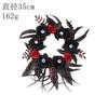 Halloween Decorative Wreath With Fake Roses Eyeballs Dried Branches Door Hanging Horror Party Prop