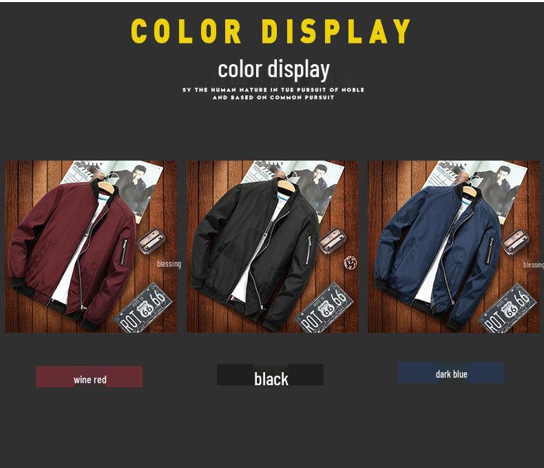 Men's Breathable Casual Jacket - Hoodless, Zipper, Japanese Style for Spring and Autumn