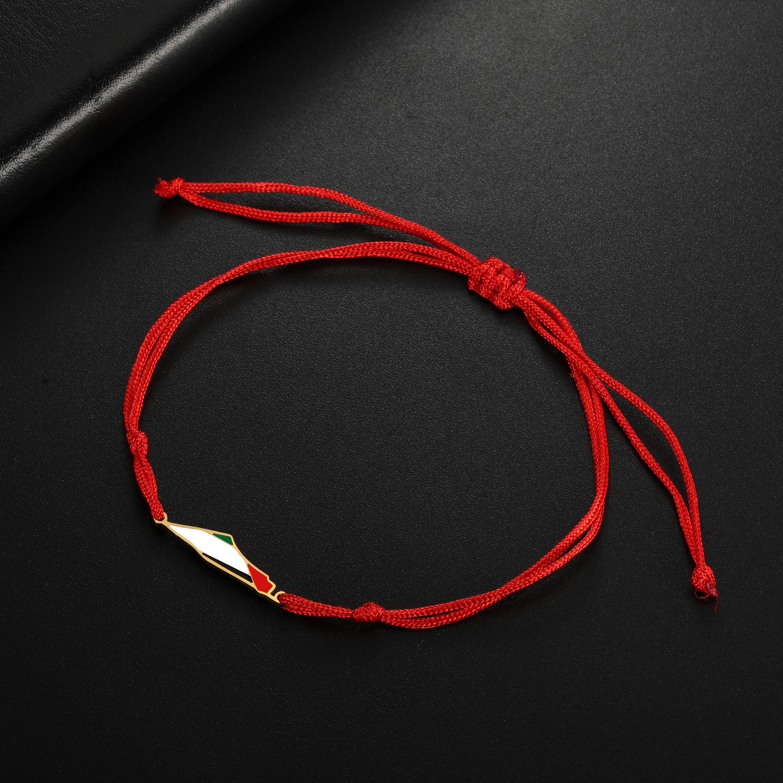

COOLTIME Palestine Map Charm Women Bracelets Stainless Steel Adjustable Double Layer Men Geography Bracelet jewelry