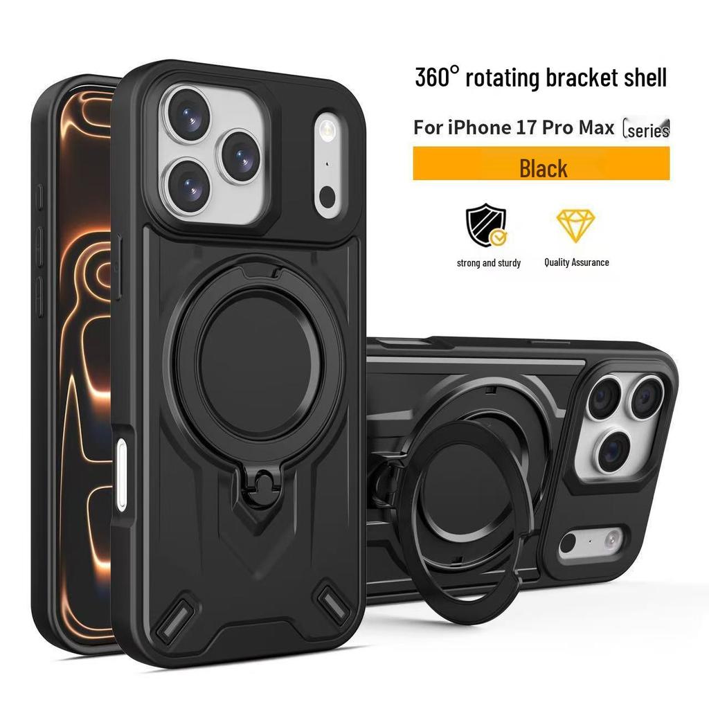 iPhone 17 Pro Max Case with Rotating Stand, Magnetic Anti-drop for Apple 17/16/14/13