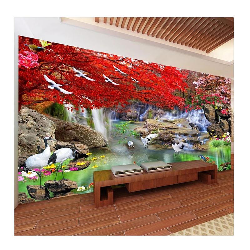 

Wallpaper 3D Waterfalls Nature Landscape Mural Living Room Bedroom Study Room Home Decor 3D Wallpaper 200 cm(W) x 140 cm(H)