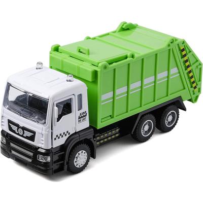 1/50 Müllwagen-Spielzeug, Legierung, Druckguss-Autos, Müllwagen mit Licht und Ton, Recycling-LKW, Spielzeug für Jungen