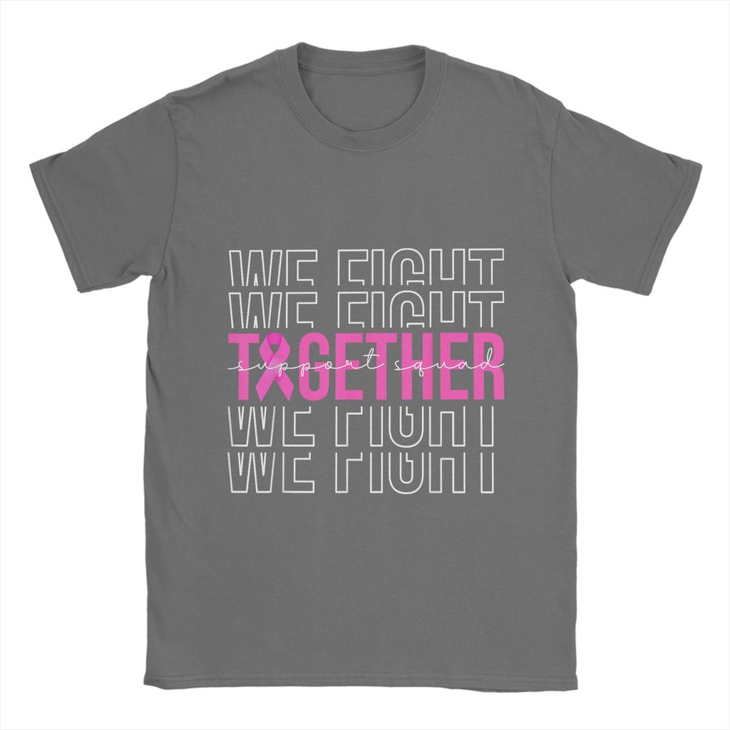 Vintage T Shirt Summer Fight Is Our Fight Breast Cancers  Leisure T-Shirts  100% Cotton Tee Shirt for Adult  Short Sleeve Tops