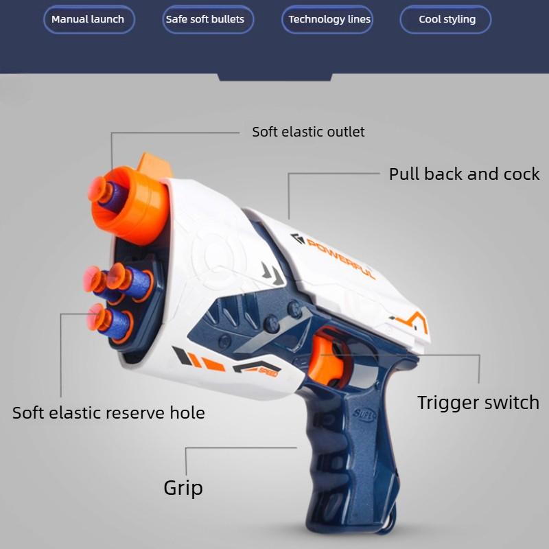 Adult Manual Soft Bullets Toy Gun Kits For Nerf Darts Toy Pistol Gun Long Range Dart Blaster AdultToys Xmas Gift