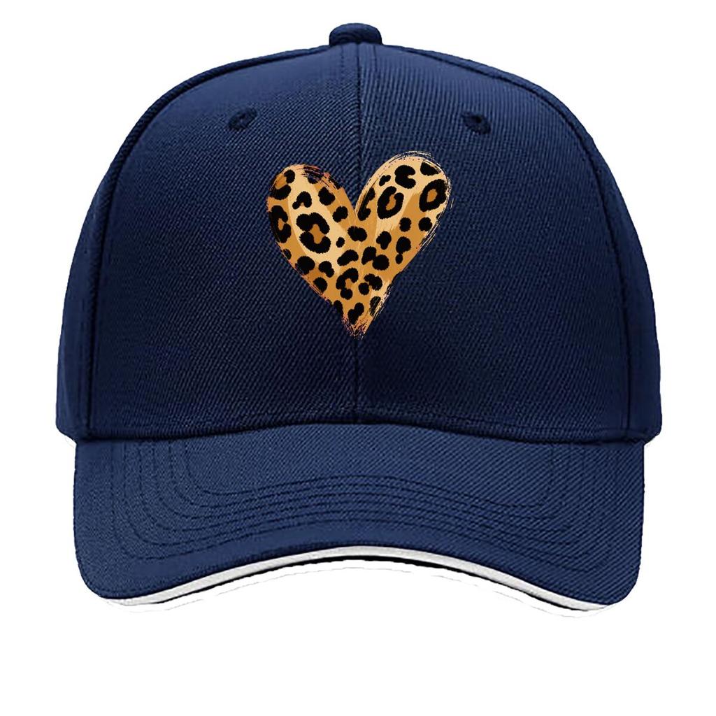 Wild Safari Heart Brush Pattern Sandwich Baseball Cap Sun Cap Outdoor Workouts Hat