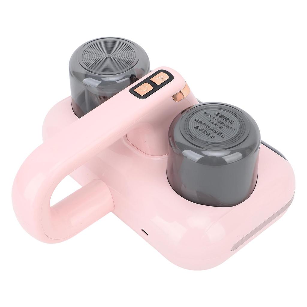 Bed Vacuum Cleaner Double Dust Cup Cordless Ultrasound 80000 Times/Min UV Mattress Cleaner for Sofa