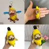 Cute And Soft 20cm Banana Cat Plush Keychain With Sound