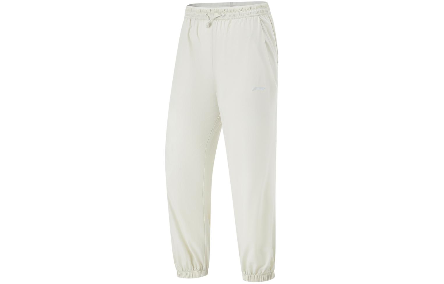 Li Ning Fitness Series Knitted Sweatpants Women s Silver Birch Gray AYKU396-1 S