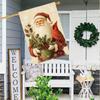 Cardinal & Santa Claus Garden Flag - 1PC, Double-Sided Polyester Outdoor Yard Flag, No Electricity Required, Durable Lawn & Patio Decor