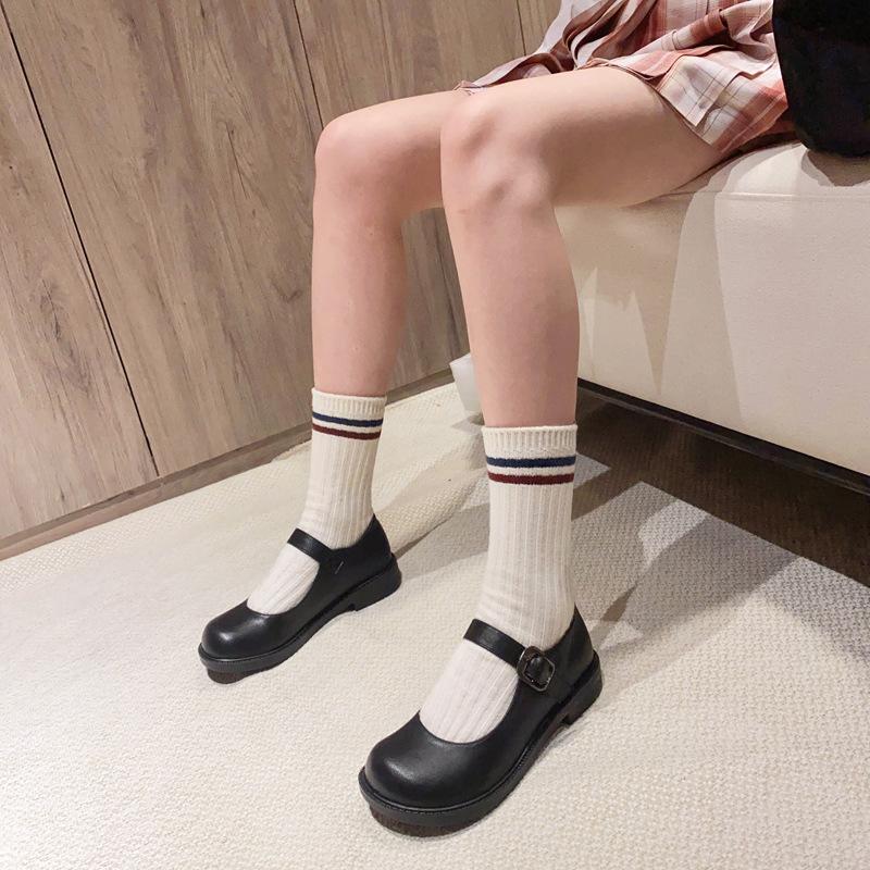 Small leather shoes women's four-season Japanese retro one-word buckle Mary Jane Lolita gentle princess shoes