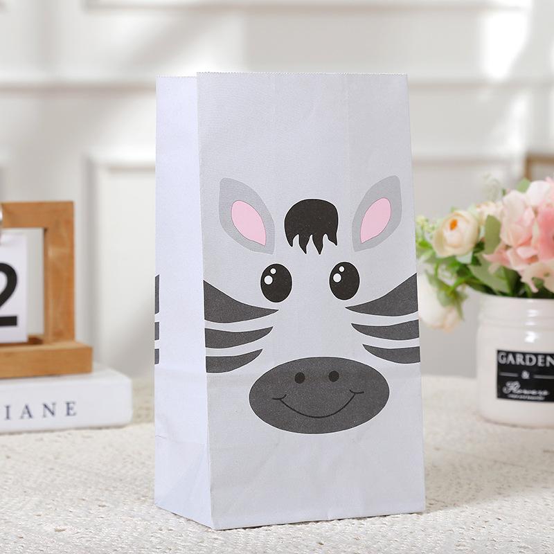 StoBag animal theme gift wrapping bags for sweets party favor bags for kids birthday bread packaging reusable treat bag