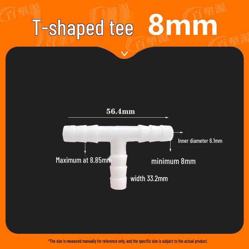 2.4-8mm T-Type Y-Shape High-Temp Plastic Hose Barb Connector