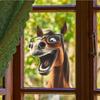 Funny Cartoon Horse Glass Window Stickers Home Decor Creative Funny Animal Decals Wall Sticker For Home Office Decor P7Z8