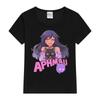 Aphmau Lila Varg Dam T-shirt Prinsessa Tryck Tecknad Anime Skjorta Katt Tryck Sommar T-shirt Grafiska T-shirts Mode Y2K Topp