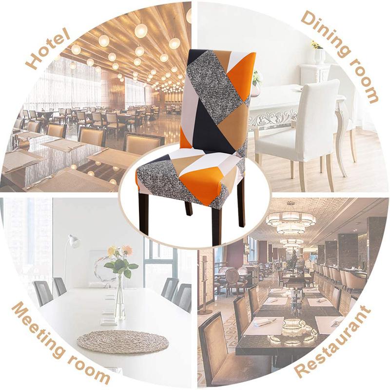 34 Colors For Choice Stretch Chair Cover Big Elasticity Cheap Printed Seat Chair Cover For Dining Room Wedding Banquet Party
