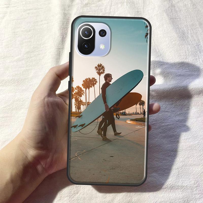 Surf Surfboard Case For POCO X5 X3 Pro F4 X4 GT F3 M5s F5 Pro Phone Shell For Xiaomi 12T 11T 12 13 Pro Lite