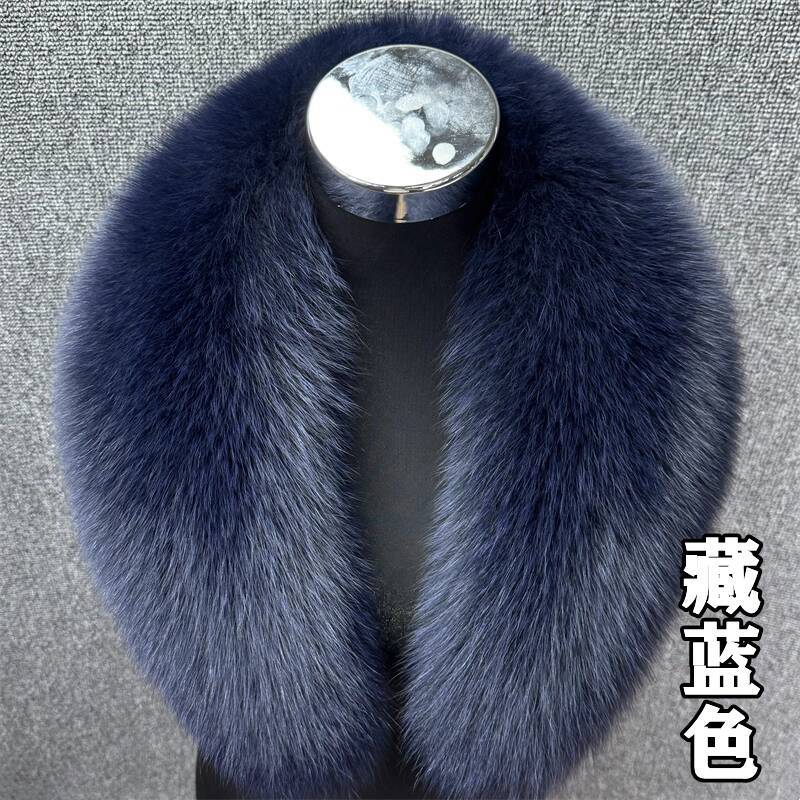 Real Fox Fur Collar Women Winter Thickened Fur Collar Scarf Collars Wraps Neck Warmer Fur Scarves Shawl Luxury Fluffy Fur Shawl