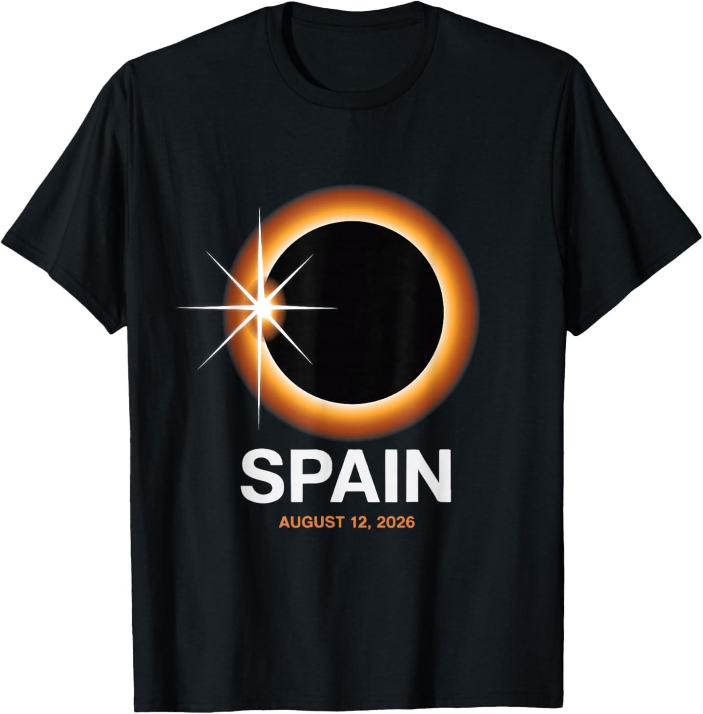 Totality Solar Eclipse Total Solar Eclipse Spain August 2026 T-Shirt S разноцветный
