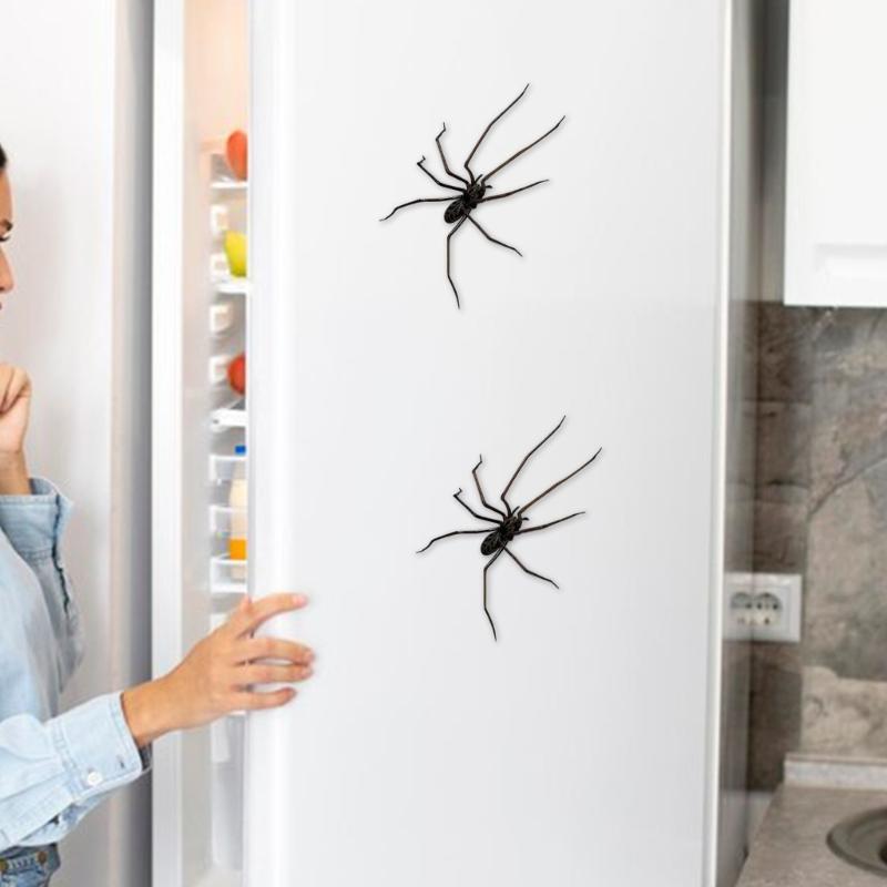 Soft Realistic Spiders Magnet Plastic Magnetic Refrigerator Sticker for Kitchen Fridge and Whiteboard Office Partitions