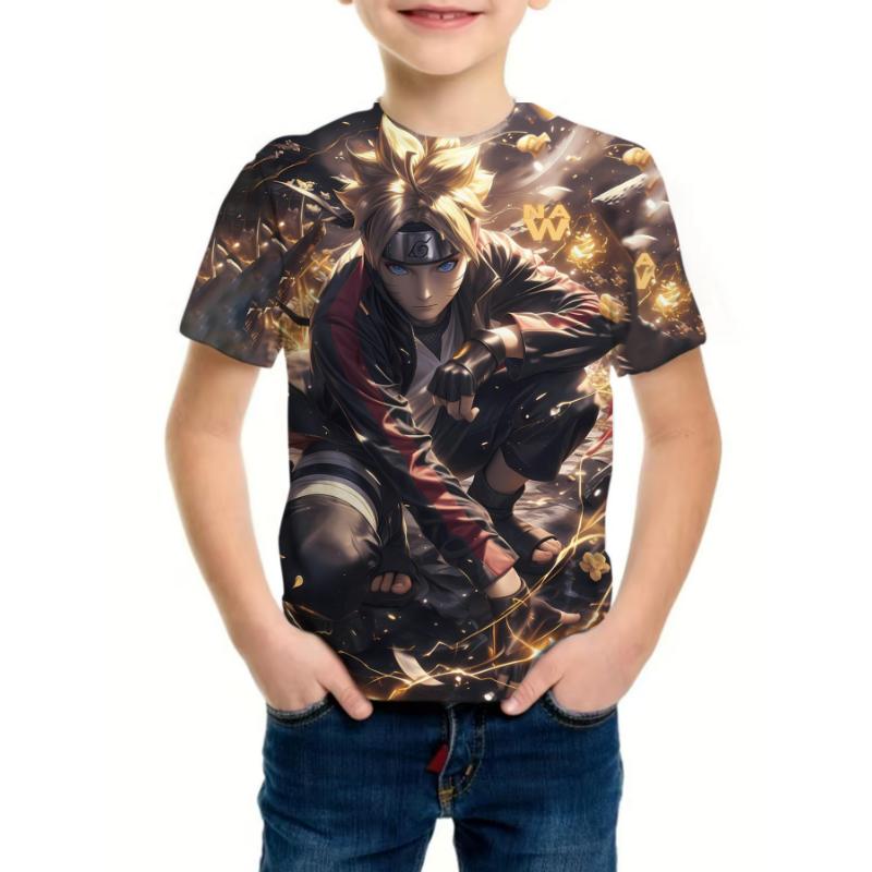 

Japanese Anime Naruto 4th Generation 3D Digital Print Cosplay Anime Merchandise T-shirt for Men and Women 160