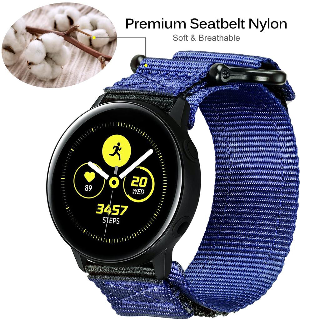 Hemsut Samsung Galaxy Watch Band 22MM Smartwatch Replacement Band Compatible with Samsung Watch 3 Watch Gear S3 Soft Nylon Smartwatch Band Watch Strap