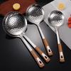 Stainless Steel Slotted Skimmer Ladle for Frying and Straining Noodles and Dumplings