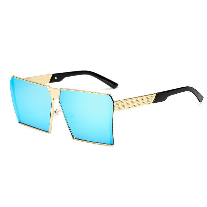 1111 New Fashion Eye Protection Square Metal Sunglasses Sunglasses Men's and Women's European and American Street Shots UV Protection
