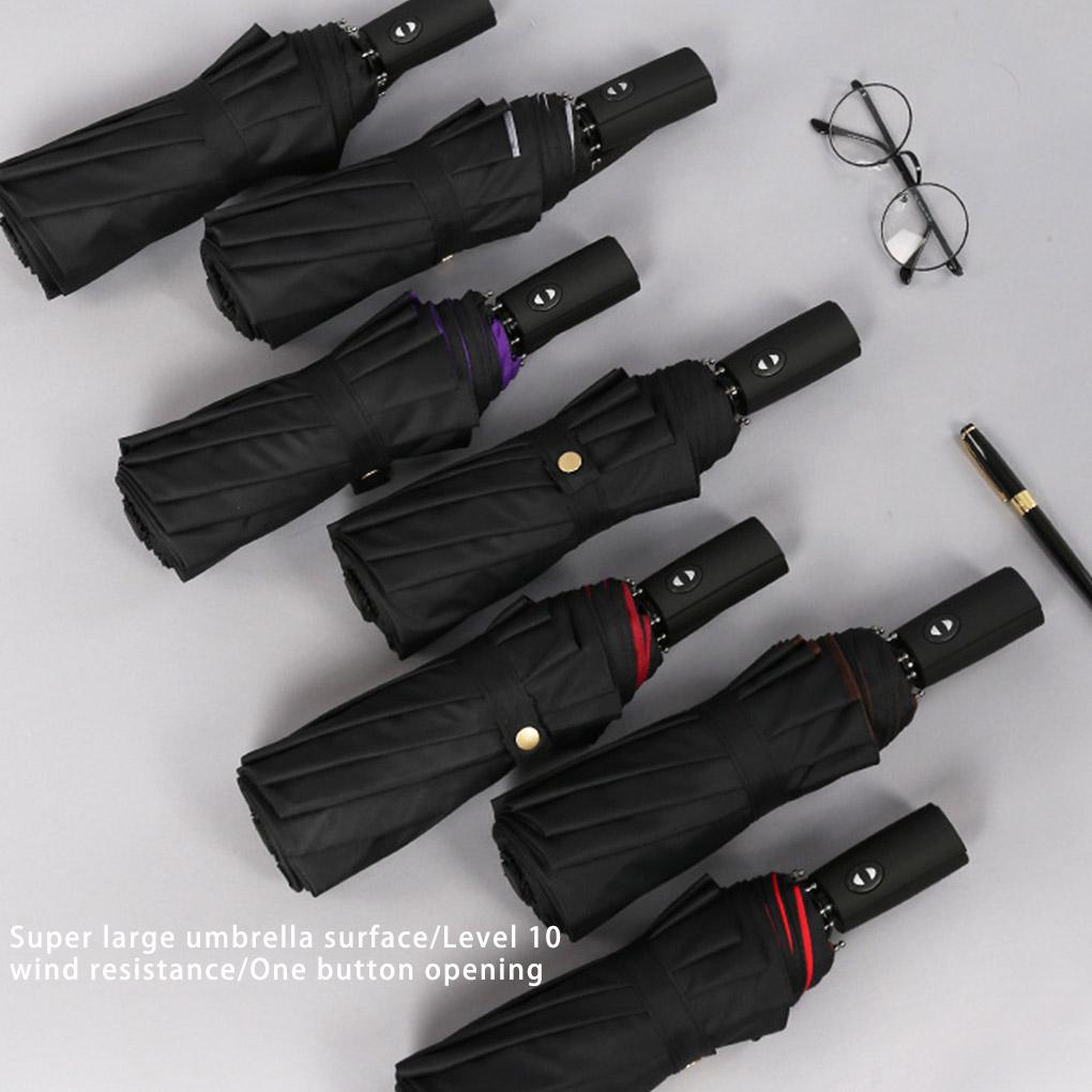 Double Layer Umbrella Folding Fully Automatic 10K Strong Luxury Male Sunshade Oversize Large Umbrellas Parasol